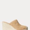 Espadrilles en daim Ralph Lauren Pennie pour femmes kaki Espadrilles en daim Ralph Lauren Pennie pour femmes kaki