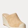 Espadrilles en daim Ralph Lauren Pennie pour femmes kaki Espadrilles en daim Ralph Lauren Pennie pour femmes kaki