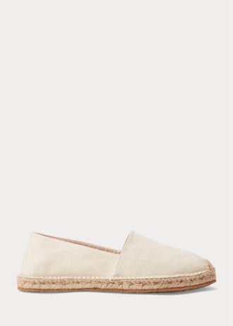 Espadrilles en toile Ralph Lauren blanches pour hommes