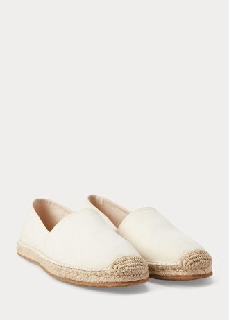 Espadrilles en toile Ralph Lauren blanches pour hommes