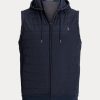 Gilet à capuche hybride bleu marine Ralph Lauren pour homme Gilet à capuche hybride bleu marine Ralph Lauren pour homme