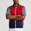 Gilet déperlant pliable Ralph Lauren rouge/bleu marine pour homme Gilet déperlant pliable Ralph Lauren rouge/bleu marine pour homme