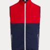 Gilet déperlant pliable Ralph Lauren rouge/bleu marine pour homme Gilet déperlant pliable Ralph Lauren rouge/bleu marine pour homme