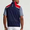 Gilet déperlant pliable Ralph Lauren rouge/bleu marine pour homme Gilet déperlant pliable Ralph Lauren rouge/bleu marine pour homme