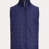 Gilet hybride à col montant bleu marine Ralph Lauren pour homme Gilet hybride à col montant bleu marine Ralph Lauren pour homme
