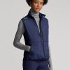 Gilet hybride matelassé à fermeture éclair intégrale bleu marine Ralph Lauren pour femme Gilet hybride matelassé à fermeture éclair intégrale bleu marine Ralph Lauren pour femme