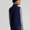 Gilet hybride matelassé à fermeture éclair intégrale bleu marine Ralph Lauren pour femme Gilet hybride matelassé à fermeture éclair intégrale bleu marine Ralph Lauren pour femme