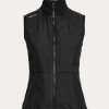 Gilet hybride noir à col montant et fermeture éclair Ralph Lauren pour femme Gilet hybride noir à col montant et fermeture éclair Ralph Lauren pour femme
