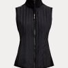 Gilet hybride Ralph Lauren noir à fermeture éclair intégrale pour femme Gilet hybride Ralph Lauren noir à fermeture éclair intégrale pour femme