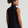 Gilet hybride Ralph Lauren noir à fermeture éclair intégrale pour femme Gilet hybride Ralph Lauren noir à fermeture éclair intégrale pour femme