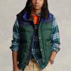 Gilet imperméable en duvet style western Ralph Lauren bleu marine pour homme