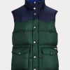 Gilet imperméable en duvet style western Ralph Lauren bleu marine pour homme
