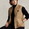 Gilet matelassé déperlant kaki Ralph Lauren pour homme Gilet matelassé déperlant kaki Ralph Lauren pour homme