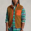 Gilet polaire à poils collés Ralph Lauren marron pour homme Gilet polaire à poils collés Ralph Lauren marron pour homme