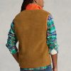 Gilet polaire à poils collés Ralph Lauren marron pour homme Gilet polaire à poils collés Ralph Lauren marron pour homme