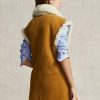 Gilet réversible en peau lainée kaki Ralph Lauren pour femme Gilet réversible en peau lainée kaki Ralph Lauren pour femme