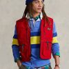 Gilet utilitaire déperlant rouge Ralph Lauren pour homme Gilet utilitaire déperlant rouge Ralph Lauren pour homme