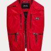 Gilet utilitaire déperlant rouge Ralph Lauren pour homme Gilet utilitaire déperlant rouge Ralph Lauren pour homme