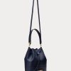 Grand sac à main Andie en cuir bleu marine raffiné pour femme Ralph Lauren Grand sac à main Andie en cuir bleu marine raffiné pour femme Ralph Lauren