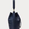 Grand sac à main Andie en cuir bleu marine raffiné pour femme Ralph Lauren Grand sac à main Andie en cuir bleu marine raffiné pour femme Ralph Lauren
