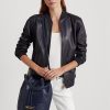 Grand sac à main Andie en cuir bleu marine raffiné pour femme Ralph Lauren Grand sac à main Andie en cuir bleu marine raffiné pour femme Ralph Lauren