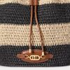 Grand sac à main Andie en paille Ralph Lauren pour femme, naturel/noir/bronzé Lauren