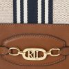 Grand sac à main Andie en toile Ralph Lauren pour femme, beige/bleu marine à rayures Grand sac à main Andie en toile Ralph Lauren pour femme, beige/bleu marine à rayures