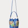 Grand sac à main Andie Ralph Lauren pour femme, kaki/bleu Nouvelle-Angleterre, monogramme Grand sac à main Andie Ralph Lauren pour femme, kaki/bleu Nouvelle-Angleterre, monogramme
