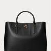 Grands sacs cartable Marcy en cuir noir Ralph Lauren pour femme Grands sacs cartable Marcy en cuir noir Ralph Lauren pour femme
