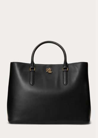 Grands sacs cartable Marcy en cuir noir Ralph Lauren pour femme