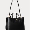 Grands sacs cartable Marcy en cuir noir Ralph Lauren pour femme Grands sacs cartable Marcy en cuir noir Ralph Lauren pour femme
