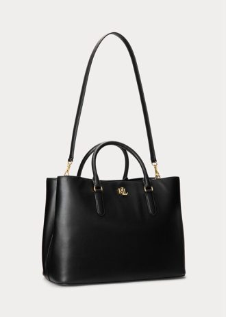 Grands sacs cartable Marcy en cuir noir Ralph Lauren pour femme
