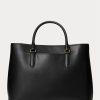 Grands sacs cartable Marcy en cuir noir Ralph Lauren pour femme Grands sacs cartable Marcy en cuir noir Ralph Lauren pour femme
