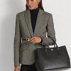 Grands sacs cartable Marcy en cuir noir Ralph Lauren pour femme Grands sacs cartable Marcy en cuir noir Ralph Lauren pour femme