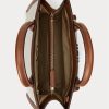 Grands sacs fourre-tout Symone en toile Ralph Lauren Tan/Navy pour femme Grands sacs fourre-tout Symone en toile Ralph Lauren Tan/Navy pour femme