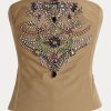 Haut bustier en coton orné Cailin de Ralph Lauren pour femme