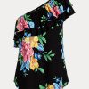 Hauts asymétriques en jersey fleuri multicolore Ralph Lauren pour femmes