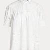 Hauts blancs en coton à œillets brodés Ralph Lauren pour femme