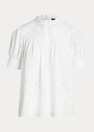 Hauts blancs en coton à œillets brodés Ralph Lauren pour femme