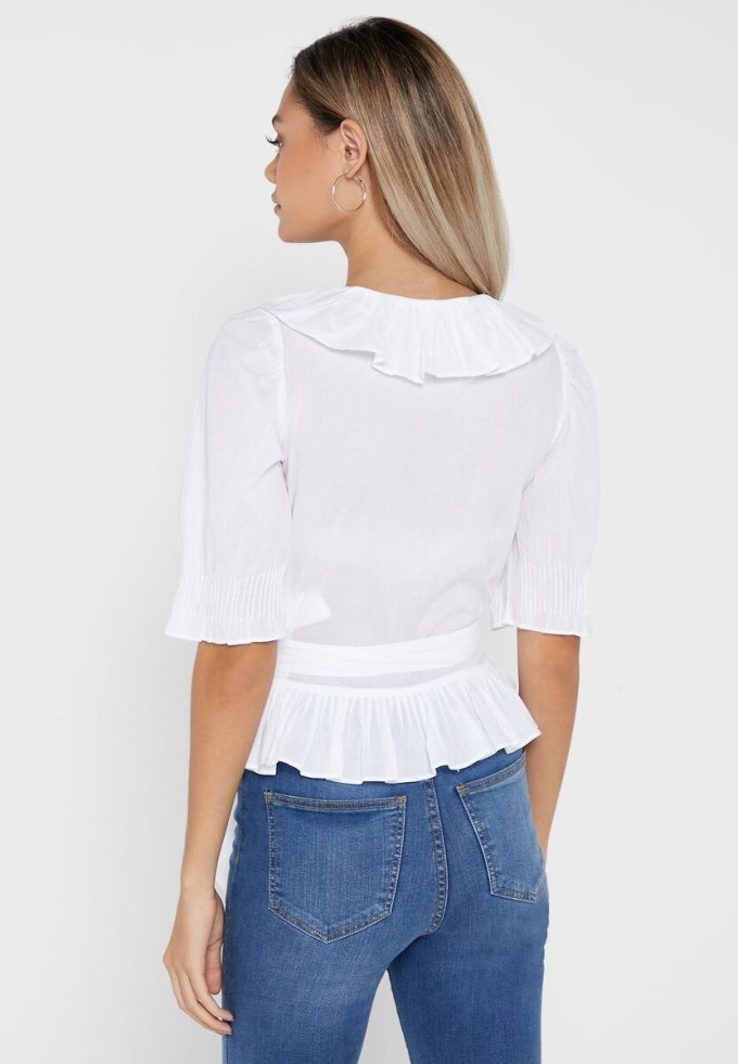 Hauts blancs à volants Ralph Lauren pour femmes