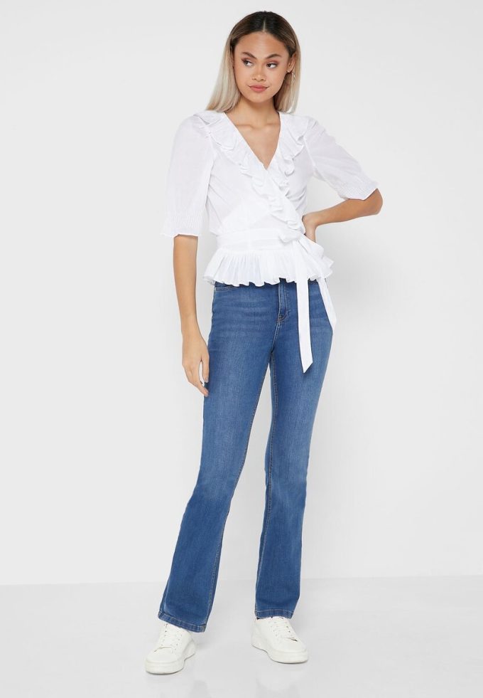Hauts blancs à volants Ralph Lauren pour femmes