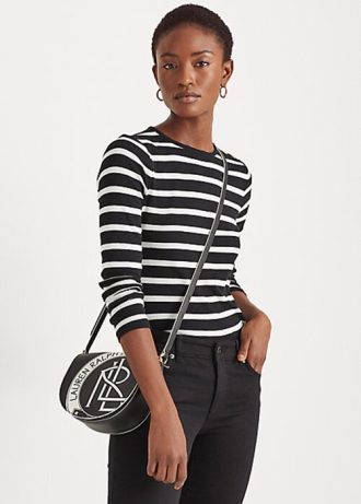 Hauts boutonnés rayés noirs et blancs pour femmes Ralph Lauren