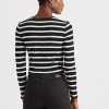 Hauts boutonnés rayés noirs et blancs pour femmes Ralph Lauren