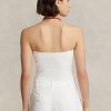 Hauts bustiers blancs en maille côtelée Ralph Lauren pour femmes