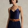 Hauts caraco en soie bleu marine Ralph Lauren pour femme