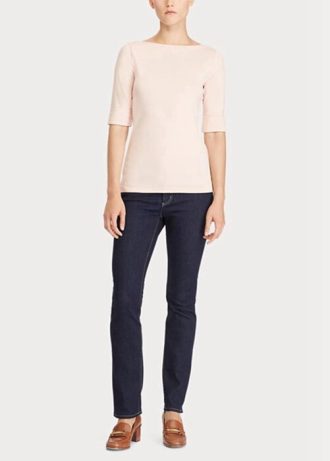 Hauts à col bateau en coton rose Ralph Lauren pour femme