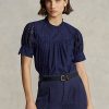 Hauts en coton bleu marine à œillets brodés Ralph Lauren pour femme Hauts en coton bleu marine à œillets brodés Ralph Lauren pour femme