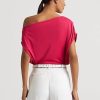 Hauts en jersey extensible rose Ralph Lauren pour femmes Hauts en jersey extensible rose Ralph Lauren pour femmes