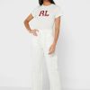 Hauts graphiques blancs à col rond Ralph Lauren pour femmes Hauts graphiques blancs à col rond Ralph Lauren pour femmes