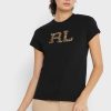 Hauts graphiques noirs à col rond Ralph Lauren pour femmes